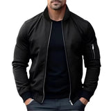 Jaqueta Masculina Casual Básico Com Zíper -Promoção de Inverno 2025