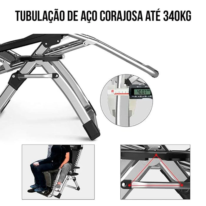 [Leve 2 Pague 1] Cadeira Conforto Máximo de Fibra + BRINDE: 1 Mesa de Inox