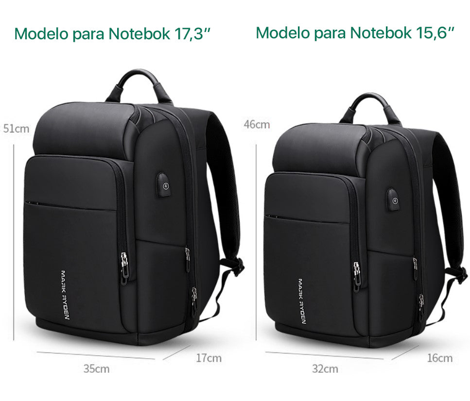 Mochila de Viagem Para Notebook de 15.6" e 17" Navar