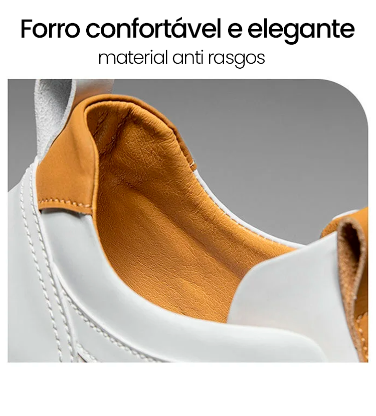 Tênis Masculino em Couro Genuino - Hermes Trilhus