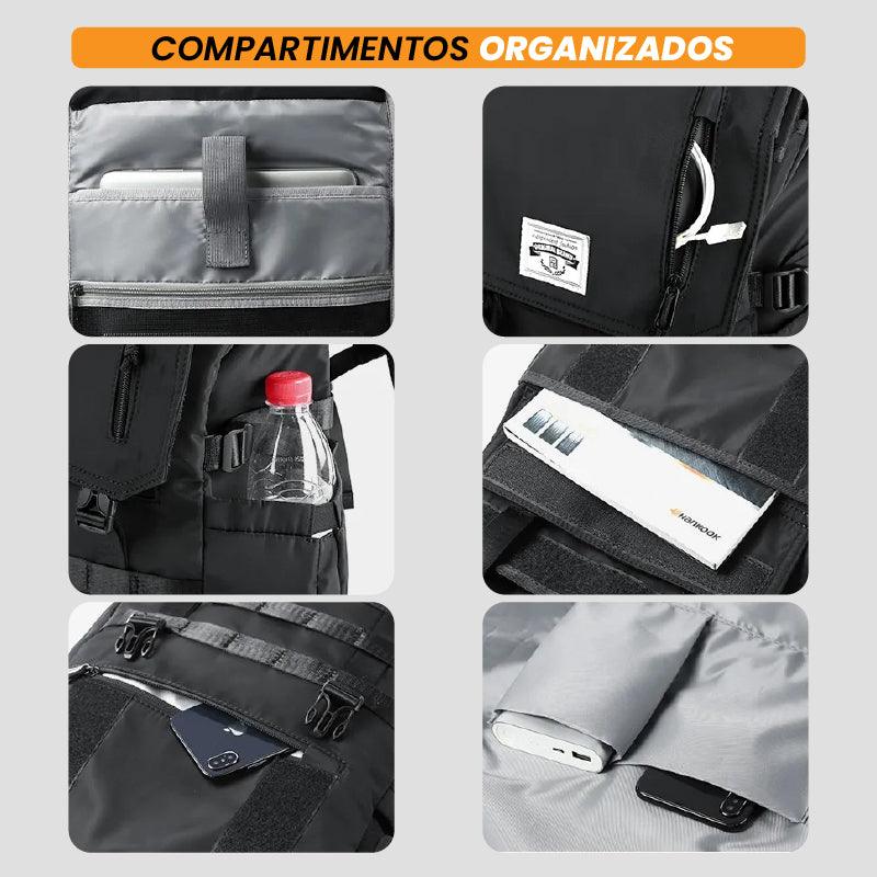 Mochila de Viagem Masculina Expansível
